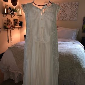 Anthro summer white dress